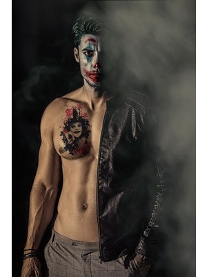 Takıştır Geçici Joker Dövme Tattoo