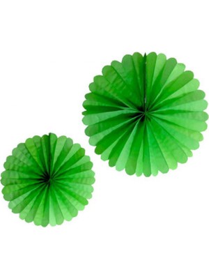 Hayaller Dükkanı Süs Yelpaze Modeli 2 Li Set Yeşil Pk:1