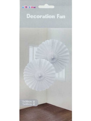 Hayaller Dükkanı Süs Yelpaze Modeli 2 Li Set Beyaz Pk:1