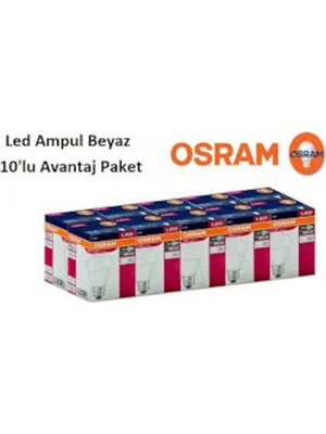 Osram 8,5W Osram LED Ampul Yeni Seri 6500K Beyaz 10'lu