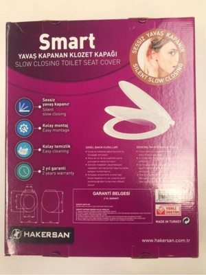 Hakersan Smart Yavaş Kapanan Soft Amortisörlü Klozet Kapağı