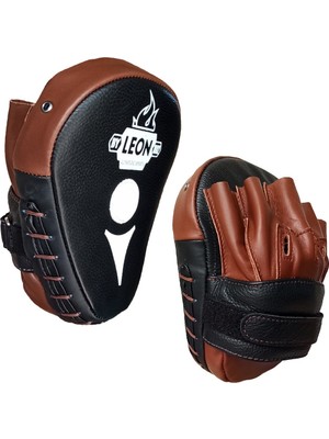 By Leon 1982 Leon Ultimate Hakiki Deri Boks ve Kick Boks El Lapası Ellik Kahverengi