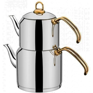 Truva Gold Demlik Çaydanlık Takımı Çeyiz Seti