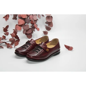 Mary Jane Maryjane Deri Düz Taban Lastikli Cırtlı Günlük Rahat Ayakkabı