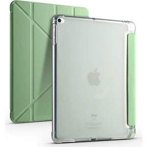 Apple iPad 9.7" 5. 6. Nesil 2017 2018 Kılıf Premium Kalemlikli Standlı Katlanabilir Kılıf Açık Yeşil