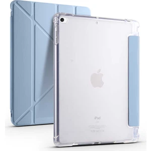 Apple iPad 9.7" 5. 6. Nesil 2017 2018 Kılıf Premium Kalemlikli Standlı Katlanabilir Kılıf Mavi