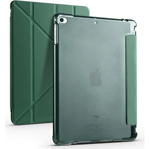 Apple iPad 9.7" 5. 6. Nesil 2017 2018 Kılıf Premium Kalemlikli Standlı Katlanabilir Kılıf Yeşil