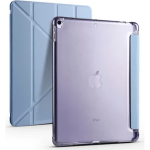Apple iPad Uyumlu 10.5" 7. Nesil Kılıf Kalemlikli Premium Standlı Katlanabilir Kılıf Mavi