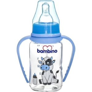 Kulplu Cam Biberon Mavi 125 ml