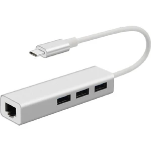 4 In 1 Ethernet USB Girişli Type C Çoklayıcı 3 Port Ethernet RJ45 Internet Adaptör
