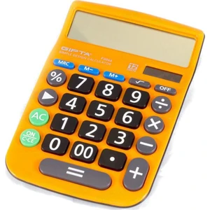12 Hane Renkli Hesap Makinesi F3046 Turuncu