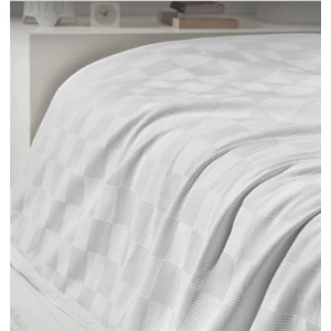 Sefaoğlu Tekstil King Size Pike, %100 Pamuk, Beyaz