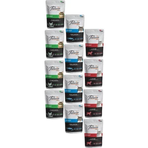 Tahılsız Yetişkin Yaş Kedi Maması 85 gr Karışık Paket Somon-Kuzu-Tavuk (12 Adet)