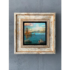 Oscar Stone Decor Çerçeveli Taş Duvar Dekoru 20 x 20 cm CDD1-40-022