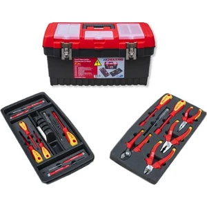 Izeltaş- 8440001023- 19'' Plastik Takım Çantası Elektrikçi Set Dolu (23 Parça)
