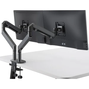 STD7080G 10"-27" Alüminyum Amortisörlü VESA Monitör Tutucu Çift Kol Koyu Gri