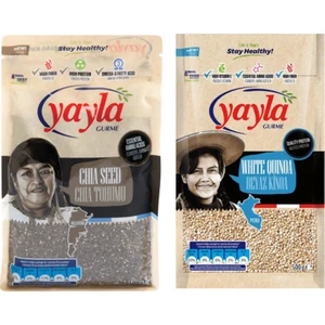 Gurme Beyaz Kinoa 500 gr ve Yayla Gurme Chia Tohumu 500 gr