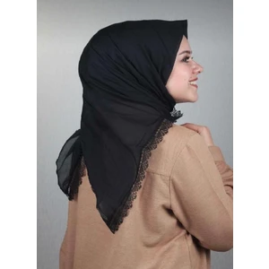 ALLURİNG Siyah Iğne Oyalı Yazmalar