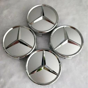 Mercedes Jant Göbeği Tüm C ve E Serisi Araçlar İçin 4’lü Set 7.5 cm