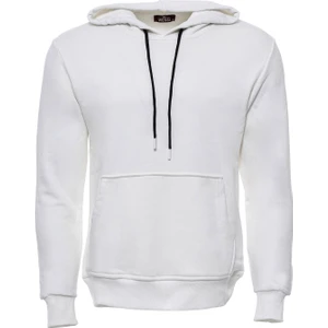 Kapşonlu Cepli Düz Erkek Sweat