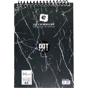 Alex Schoeller Dot Grid Noktalı 90 gr A5 Spiralli Resim Blok Alx.91