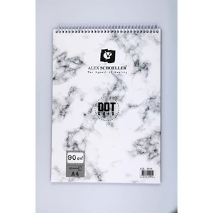 Alex Schoeller Dot Grid Noktalı 90g A4 Spiralli Resim Blok ALX.92