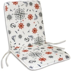 Vip Home Concept Sandalye Minderi Arkalıklı Büyük Fermuarlı 1 Adet Yıkanabilir Marin Desen