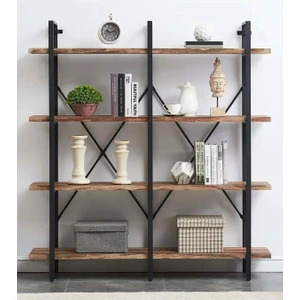 Umut Park Metal Ahşap Duble Raflı Kitaplık.
