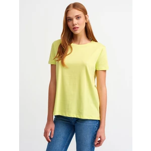 3471 Bisiklet Yaka Basic T-Shirt-Lime