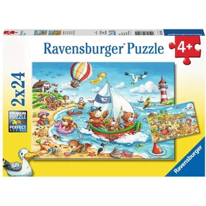 Ravensburger 2X24 Parça Puzzle Seaside Holiday 078295