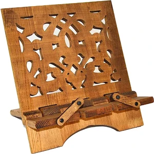Ahşap Masaüstü Delikli Hafız Rahle - Tablet Tutucu 27X21 cm