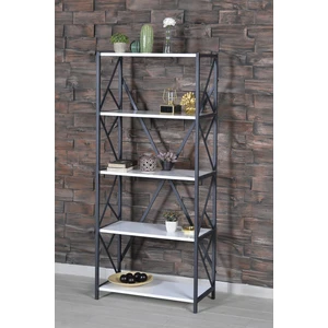 Metal Kitaplık 5 Raflı Kitaplık Dosya Kitap Rafı Ofis Ev Rafı Kitap Raf