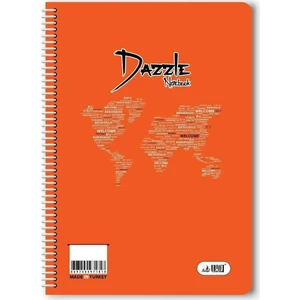 120 Yaprak Çizgili Spiralli Plastik Kapak Defter A4 Boy
