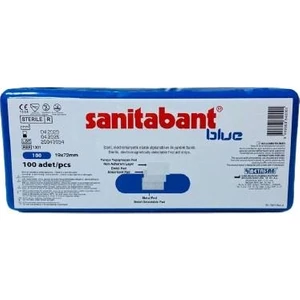 Metal Pedli Steril Mavi Yara Bandı 100 Lü 1 Kutu