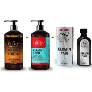 Mr İnfinity Infinity Professional Saç Düzleştirici Keratin Bakımı + Tuzsuz Şampuan + Keratin Yağı