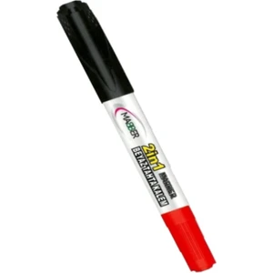 Beyaz Tahta Kalemi - Çift Uçlu - Siyah Kırmızı