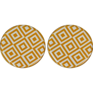 Morocco Desen Sarı Düz Tabak 20cm 2'li 04AP018859
