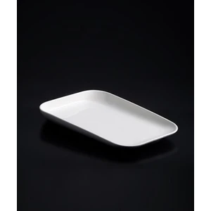 Beyaz Porselen 4'lü Dikdörtgen Tabak 30 cm.