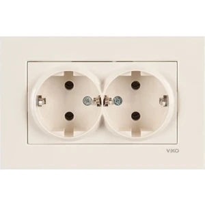 Karre Krem Ikili Topraklı Priz