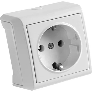 Vera Sıvaüstü Topraklı Beyaz Priz