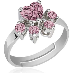 ​gümüş Pembe Pati Yüzük