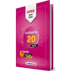 Dijital Hoca Akademi 2021 KPSS Coğrafya 20 Deneme Çözümlü