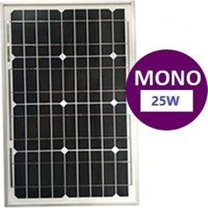 25W Monokristal Güneş Paneli