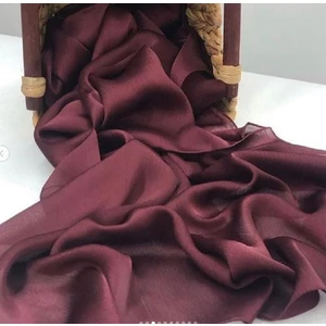 ALLURİNG Janjanlı Parlak Bordo Şallar