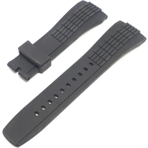 Atasaat Seiko Velatura Uyumlu Siyah Slikon Saat Kordonu