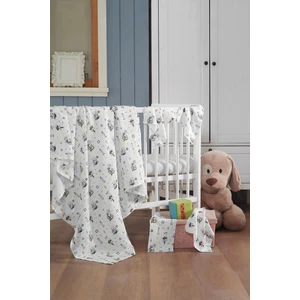 Evim Home Müslin Bebek Battaniye + Ağız Bezi (4'lü) 120 x 120 cm Sarı Ruyan