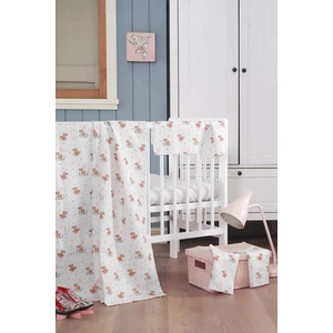Evim Home Müslin Bebek Battaniye + Ağız Bezi (4'lü) 90 x 80 cm Pudra Talia