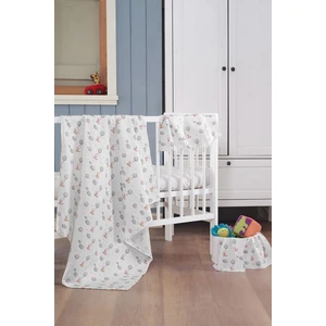Evim Home Müslin Bebek Battaniye + Ağız Bezi (4'lü) 90 x 80 cm Pembe Pamira
