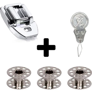 Si̇nger Gizli Fermuar Ayağı Metal (3 Adet Masura ve Iplik Geçirme Teli Hediye)