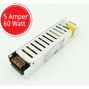 Şerit LED Trafo 12V Adaptör Driver 5 Amper 60 Watt